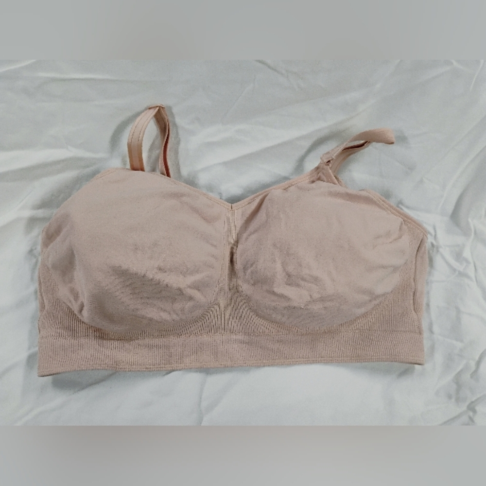 Curvy Couture Smooth Seamless Comfort Wireless Bra blushing rose 3XL+